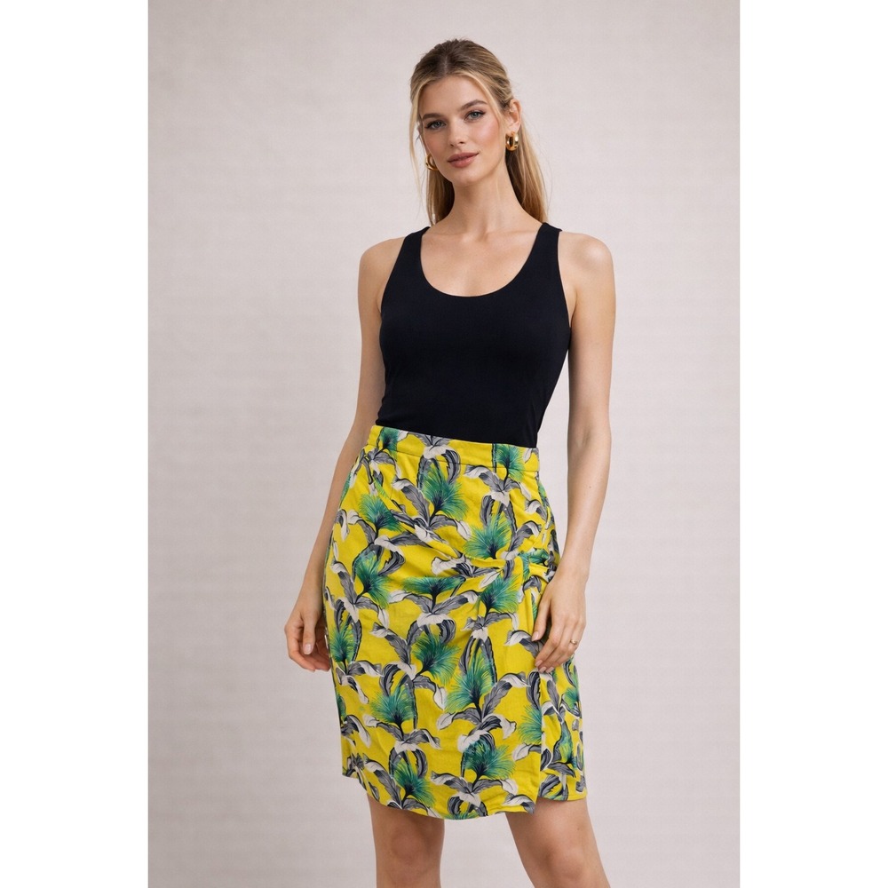 Proenza Schouler Silk Blend Floral Skirt Dress Size 2 Made in USA Y2K Designer